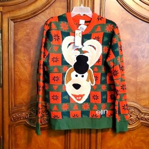 ELLEN Ugly Christmas Sweater Reindeer sz M unisex new